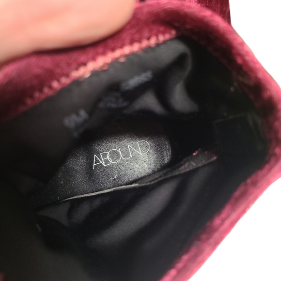 Abound Burgundy crushed velvet ankle boots - Picture 8 of 9